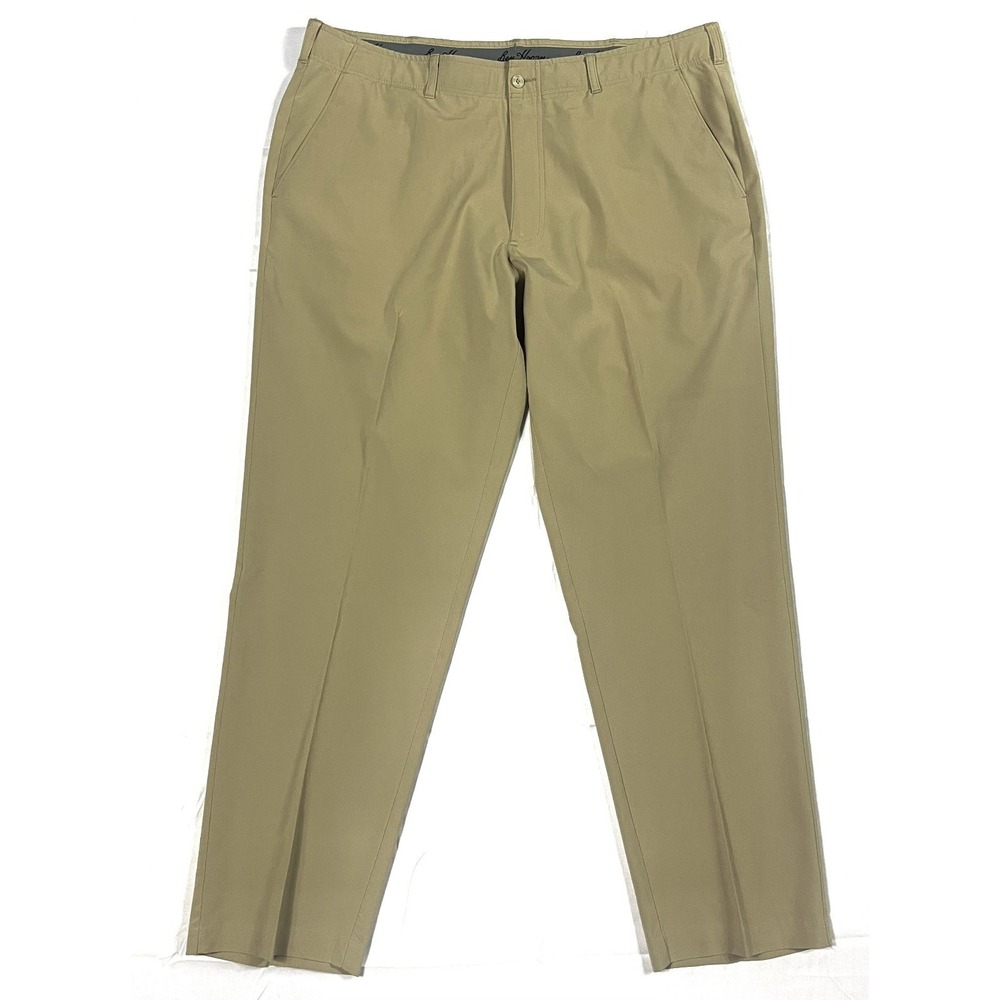 Ben Hogan Men's 40x32 Khaki Golf Pants Active Flex Stretch Performance Flat Fron